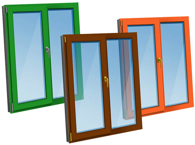 Цветные пластиковые окна - коричневые, серые по доступной цене фото Сергиев Посад